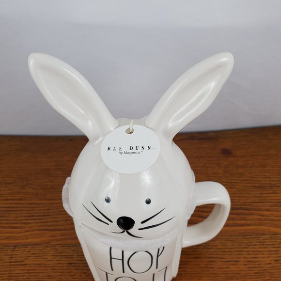 Rae Dunn Easter Bunny Hop Rabbit Mug Lid - Picture 2 of 9